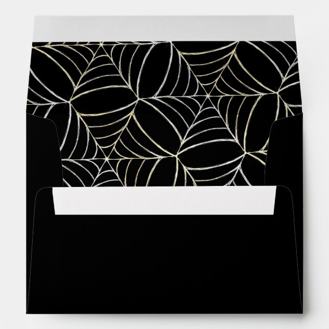 Enveloppe Cobwebs sur Black Fun Déplaisant effrayant Hallowe (Dos (Bas))