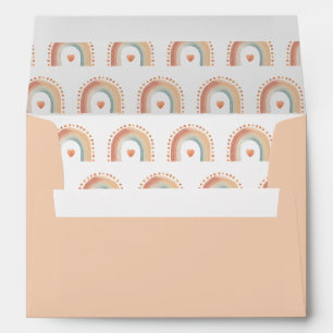 Enveloppe Coeur arc-en-ciel Boho - Aquarelle Terre