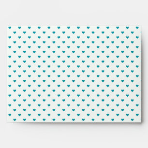 Enveloppe Coeur bleu Motif Abstrait avec Arrière - plan blan