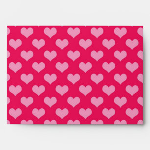 Enveloppe Coeur rose Motif Abstrait