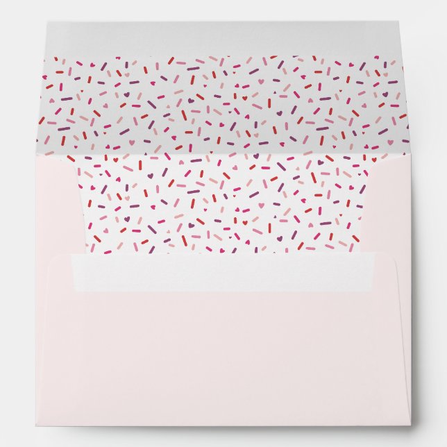 Enveloppe Coeurs et saupoudrent rose violet rouge Valentin (Dos (Bas))