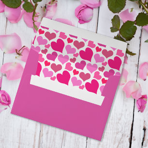 Enveloppe Coeurs romantiques Mariage ou Fiançailles