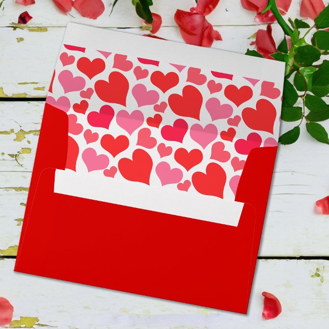 Enveloppe Coeurs romantiques Mariage ou Fiançailles (Créateur téléchargé)