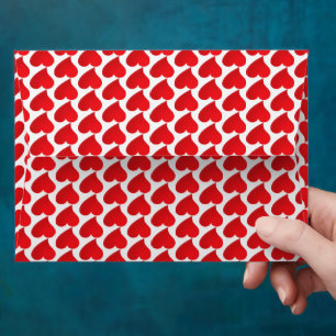 Enveloppe Coeurs rouges mignons motif la Saint Valentin mode