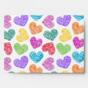 Enveloppe Coeurs vibrants