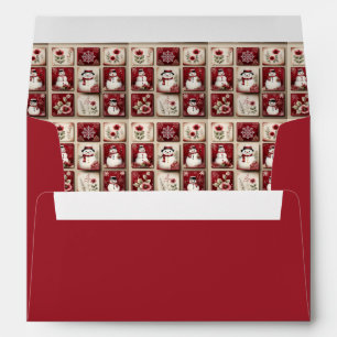 Enveloppe Collage Jolly Snowmen