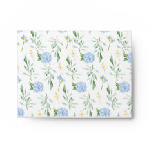 Enveloppe Collection Bleue Florale 4,25 x 5,6