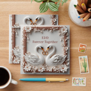 Enveloppe 🕊️ Collection de mariage Cadre floral à cœur de c