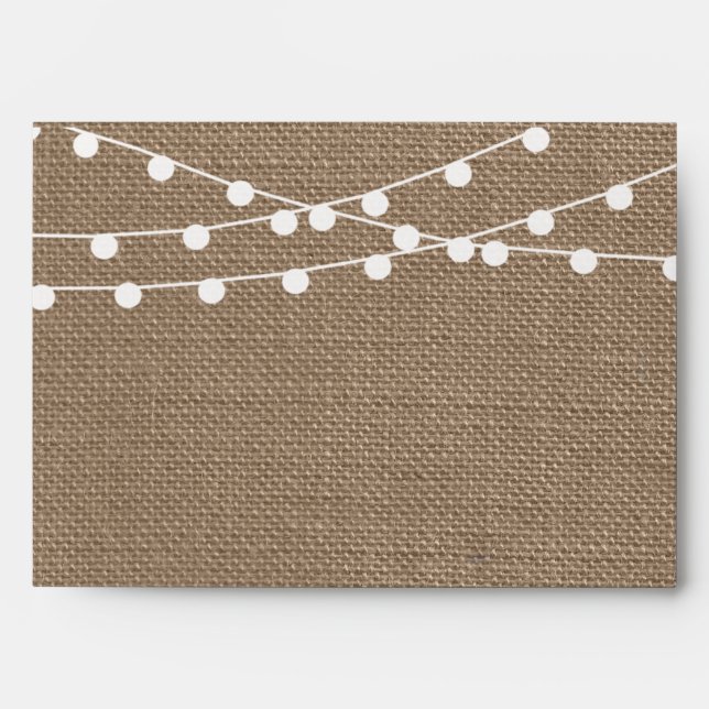Enveloppe Collection de Mariages Rustic Burlap (Devant)