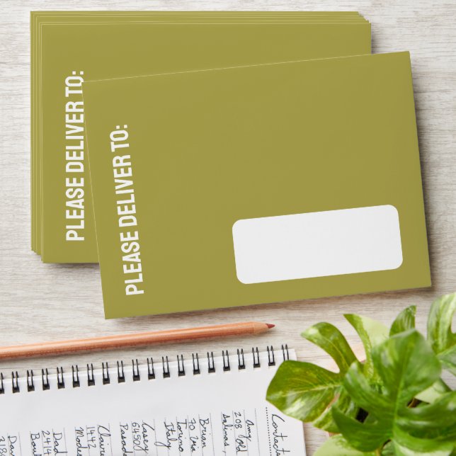 Enveloppe Collection Rustique Harmonie vert olive (Stacked)