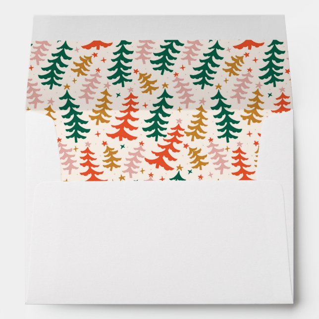 Enveloppe Colorful Christmas Tree Holiday  (Dos (Bas))