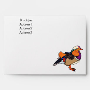 Enveloppe Colorful mandarin duck