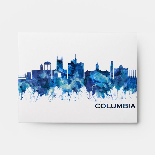 Enveloppe Columbia Missouri Skyline Blue (Devant)