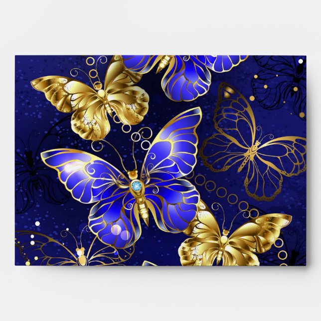 Enveloppe Composition avec papillons Sapphire (Devant)