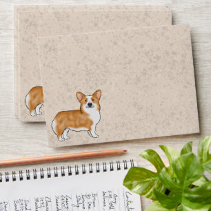 Enveloppe Conception de chien adorable Red Pembroke Welsh Co