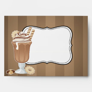 Enveloppe Conception de milk-shake au chocolat à l'ancienne