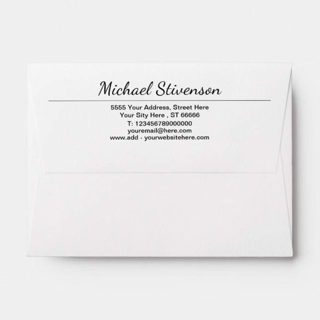 Enveloppe Concevez votre propre Modèle d'enveloppe d'adresse (Dos (Haut rabat))