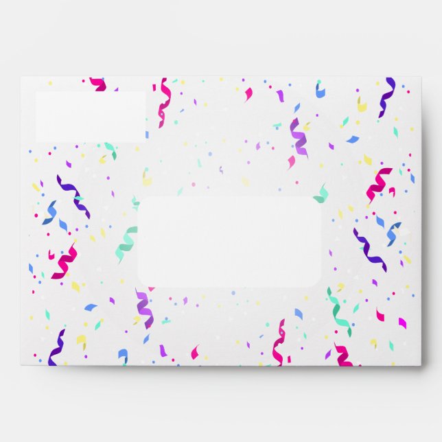 Enveloppe Confetti Blanc (Devant)