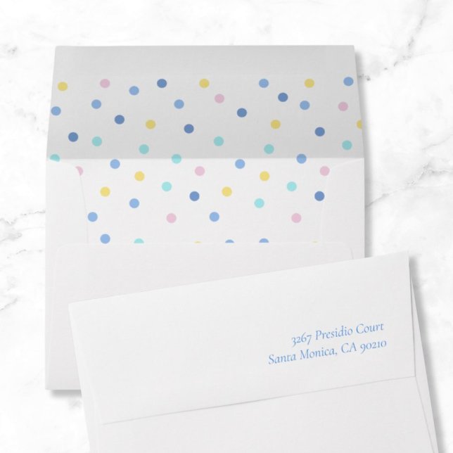 Enveloppe Confetti colorée (Fun Confetti Custom Return Address Envelope)
