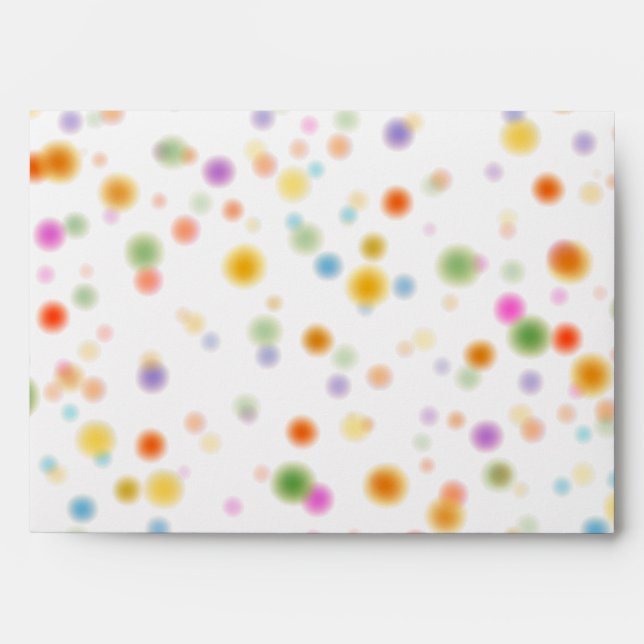 Enveloppe Confetti Dots Colorée (Devant)