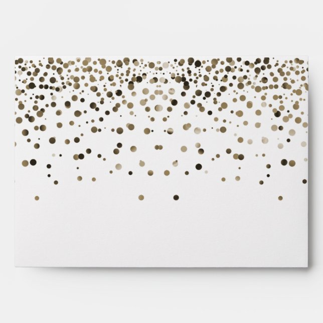 Enveloppe Confetti en Parties scintillant d'argent brille bl (Devant)