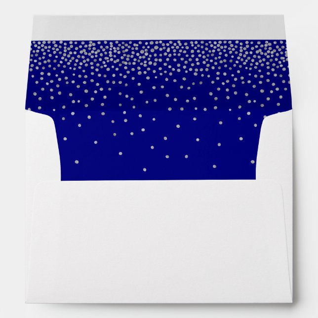 Enveloppe Confetti Linked Navy & Silver (Dos (Bas))