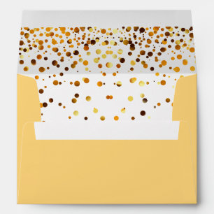 Enveloppe Confettis élégants en feuille d'or faux