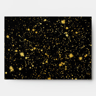 Enveloppe Confettis en feuille d'or fausse élégants dans une
