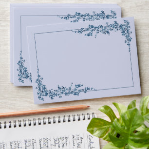 Enveloppe contraste floral bleu clair