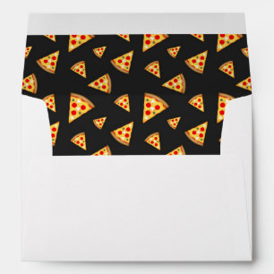 Enveloppe Cool et fun pizza tranches motif