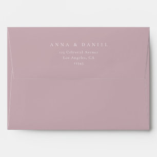 Enveloppe Coordonnées de mariage Rose Poussiéreuse