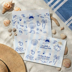 Enveloppe Coquillages et Cloches de Mariage Fête de Filles à