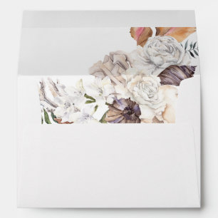 Enveloppe Coquillages et fleurs blanches 3