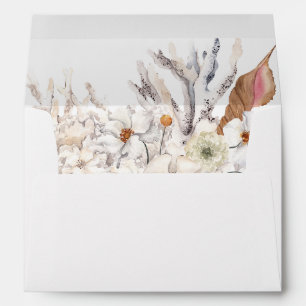 Enveloppe Coquillages et fleurs blanches 4