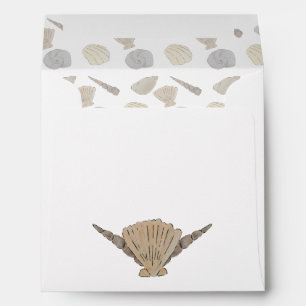 Enveloppe Coquilles Côtières De Mariage De Plage