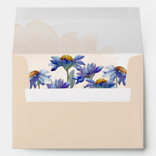 Enveloppe Corail rustique + Aquarelle Maisson pourpre