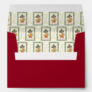 Enveloppe Corne française de Noël élégante Marron
