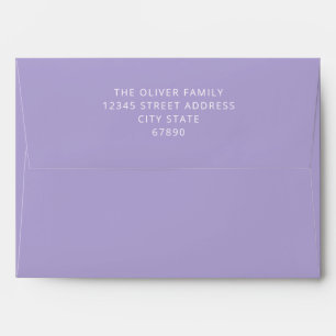 Enveloppe Correspondance violette de lavande Bat mitzvah mod