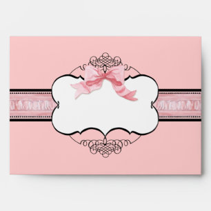 Enveloppe correspondante - French Bow Dot Swirl v3