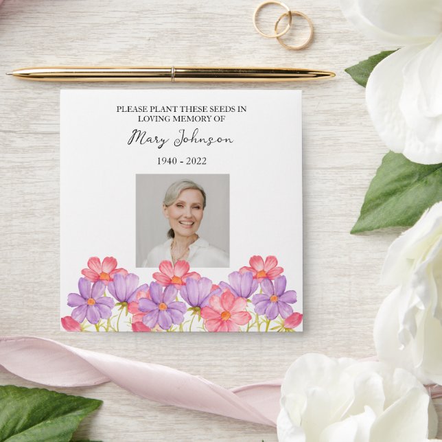 Enveloppe Cosmos Seed Packet Memorial Funeral Envelope (Wedding)