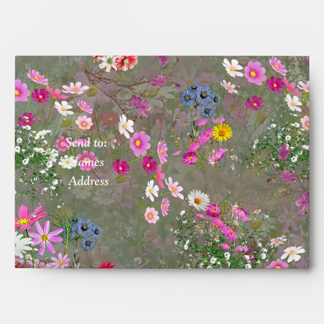 Enveloppe Cosmos Wilderness Wild Flowers (Devant)