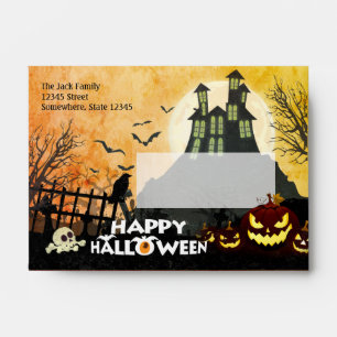 Enveloppe Costume Maison Hantée éffrayante nuit Ciel Hallowe