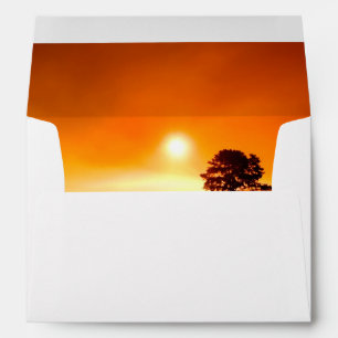 Enveloppe Coucher de soleil rouge sang