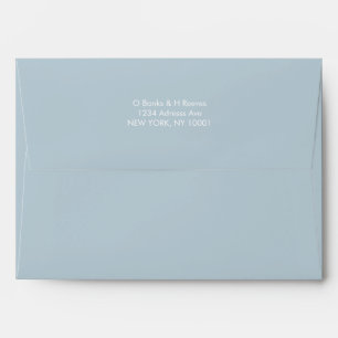 Enveloppe couleur bleu clair d'adresse personnalis