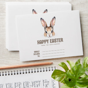 Enveloppe Couleur d'eau moderne sur mesure mignonne lapin de