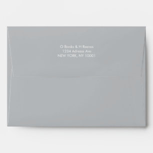 Enveloppe couleur gris clair d'adresse personnalis