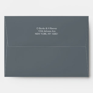 Enveloppe couleur gris foncé simple