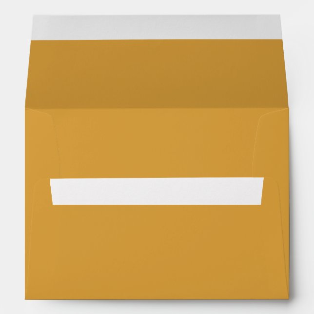 Enveloppe Couleur jaune moutarde solide | Hex# DAA03D (Dos (Bas))