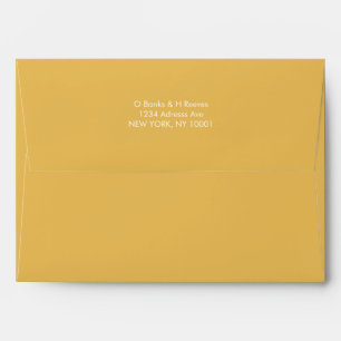 Enveloppe couleur jaune simple et personnalisée