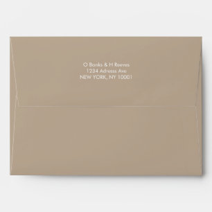 Enveloppe couleur marron rustique simple